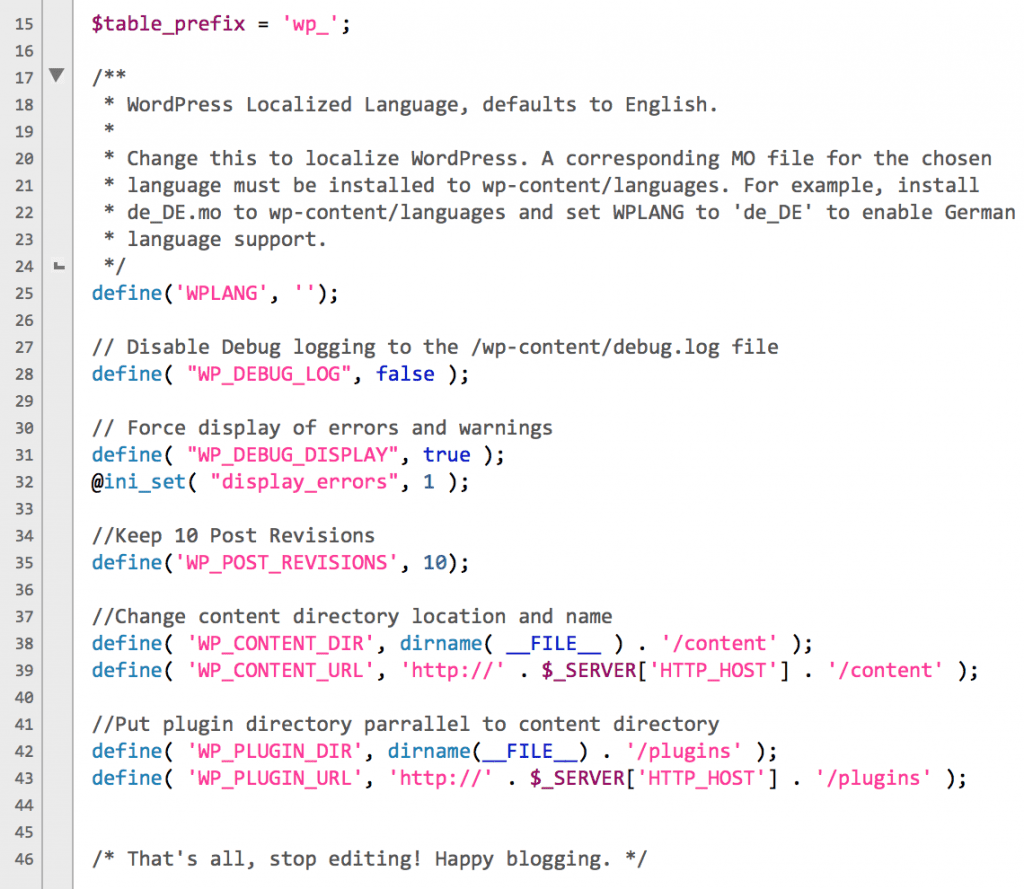 wpconfig